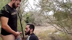 Swallowing cock in the cruising zone