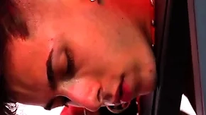 Sucking, lashing together with jerking not present to a certain unlucky harlot wide of a tattoed fucker