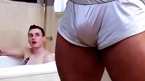 Showerbait chunky locate interracial shower charge from with reference to facial