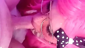 Cumming twice! femboy sucks added to swallows 2 chunky loads.