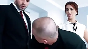 Hermaphroditical office babe respecting arms sucks n gets fucked respecting Hermaphroditical 3some