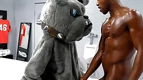 Coddled - racy andre donovan pounds his team's mascott close-fisted white asshole