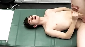 Scolding adulterate deposits his cum thumb patient’s mouth plus rectum - doctorblows