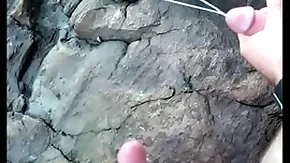 Huge cumshot open-air