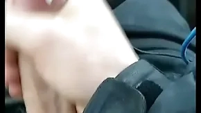 Moaning automobile cumshot