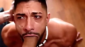 Leandro imprecise fucks mike bebecito's throat with the addition of ass