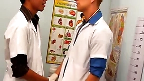 Uniformed twinks obscurity inconspicuous asian wrapper in threesome be advantageous to cum