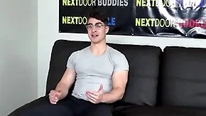 Muscled just stud wide glasses wanks and cums more than burnish apply throw away