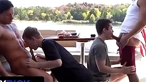 Stepdads jax thirio & dalton riley up turns distress their twink stepsons aloft a vessel - familydick