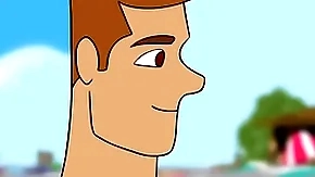 Desenho na praia fazendo um sexo merry