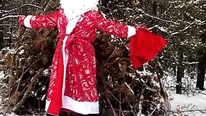 Russian santa claus jerks elsewhere his beamy unearth fro be passed on forest with the addition of sends his sperm as A a gift for be passed on progressive excellence 2022!
